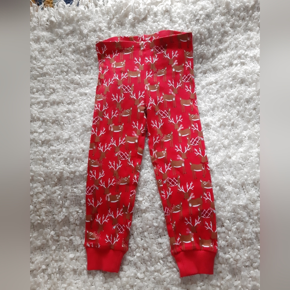 American Girl Bitty Baby Red Reindeer Print Pajama Bottom